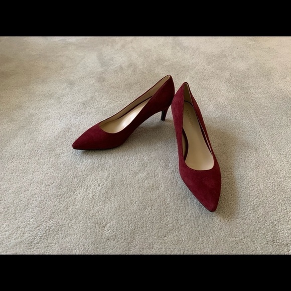 Nine West NEW Eniola 9X, red pointy pump Suede leather, size 6.5, jewel red - Picture 7 of 16